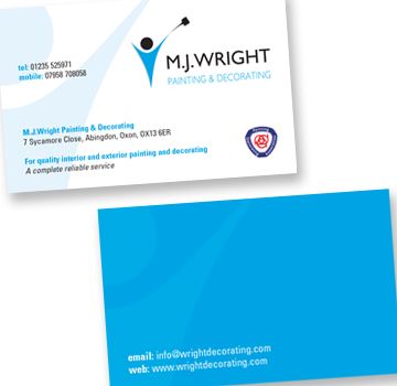 Business Card Design MJ Wright